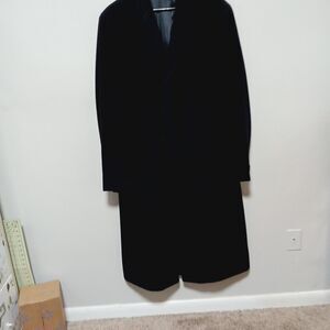 Empire Mens Wool/Cashmere Full Length Overcoat Size 50 Navy